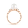 thumbnail image 2 of ANGARA Classic South Sea Cultured Pearl Bypass Ring in 14K Rose Gold for Women | June Birthstone, Birthday, Anniversary, Jewelry Gift for Women | Pearl Ring, 2 of 8