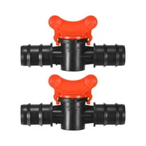 Uxcell 2-Pack Barbed Ball Valve, for 1 Inch Drip Tubing Plastic In-Line Ball Valve Shut-Off Switch
