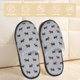 thumbnail image 2 of Balery Polka Dot Christmas Dog Pantuflas de Casa de Felpa Silenciosas con Diseño Estampado, Zapatillas Cómodas Antideslizantes de Algodón para Interior-Large, 2 of 8