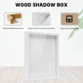thumbnail image 3 of Muzilife 8x10 inch Shadow Box Picture Frame with Linen Board Deep Wood Glass Display Case,White, 3 of 6