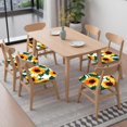 thumbnail image 6 of Sunflower Pattern Seat Covers for Dining Room Chairs Set Of 6,Stretch Printed Washable Chair Seat Cover with Elastic Ties and Button,Removable Waterproof Couch Cushion Covers, 6 of 6