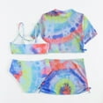 thumbnail image 2 of Toddler Girl Swimsuit 4 Piece Swimsuits Tie Dye Bikini Set With Cover Up Sets Baby Bathing Suit Girl,Size 7 Years-8 Years, 2 of 6