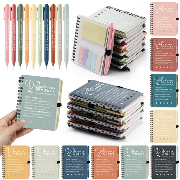 Set de 25 cuadernos en espiral con bolígrafos Jetec para regalos de agradecimiento a los empleados