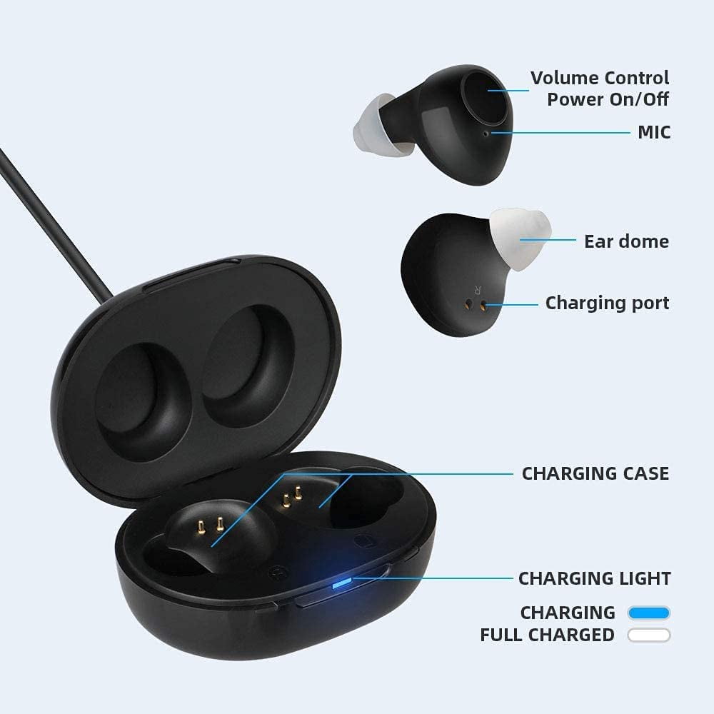 Jinghao Personal Sound Amplifier Product  for Ears for Seniors Adults with Rechargeable Charging