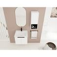 thumbnail image 3 of Wall-Mounted Bathroom Cabinet with Ceramic Sink Side Cabinet Easy Access to Items in Bathroom, 3 of 6