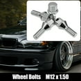 thumbnail image 2 of Unique Bargains M12 x 1.5 Wheel Bolts Taper 60° Taper Seat 17 mm Shank Wheel Bolts Lug Nuts Chrome Wheel Studs Set 8pcs, 2 of 6