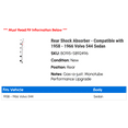 thumbnail image 2 of Rear Shock Absorber - Compatible with 1958 - 1966 Volvo 544 Sedan 1959 1960 1961 1962 1963 1964 1965, 2 of 2