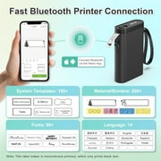Label Maker Machine with Tape, P21 Bluetooth Label Printer, compact printer with multiple templates for easy office and home organization,