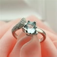 thumbnail image 4 of 925 sterling silver fashion crystal inlaid jewelry men's and women's rings #51, 4 of 5