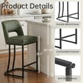 thumbnail image 3 of Usaint Modern C-Shaped Counter Stools Set of 4 Ergonomic Kitchen Bar Stools for Kitchen Island, Counter, Home,Green, 3 of 8