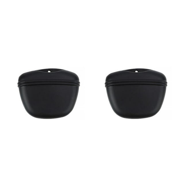 Guardoinrt Pets Training Silicone Elastic Waist Bag Portable Feeding Storage Pouch Container Practicing Food Bags Accessories Black 2Set