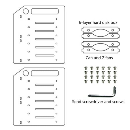 

Multi-Layer Hard Drive Cage Hard Drive Bracket for 3.5in HDD SSD DIY Storage