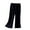 Black, variant on Meresysid Girls Flare Leggings High Waist Bell Bottoms Cropped Summer Flowy Lounge Stretchy for Girls Black 3-4 Years