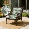 thumbnail image 2 of Outdoor Patio Cushion Covers 4 Pack Green Palm Leaf Patio Chair Cushion Covers with Ties and Zipper Waterproof Outdoor Seat Cushion Covers for Patio Furniture 24"x24", 2 of 9