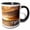 Black/White, variant on 3drose, Canada, Repulse Bay, Polar Bear and Cub on Sea Ice at Sunset., 11oz Two-tone Red Mug