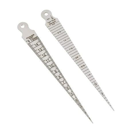 Taper Gage, 2 PCS 1-15mm 1/32-5/8 Inch Stainless Steel Taper Welding ...
