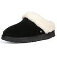 thumbnail image 4 of Parfeying Women's Slip on House Slippers, Real Wool from Sheep, Anti-slip Rubber Sole Warm Indoor Outdoor Slippers for Women, 4 of 7