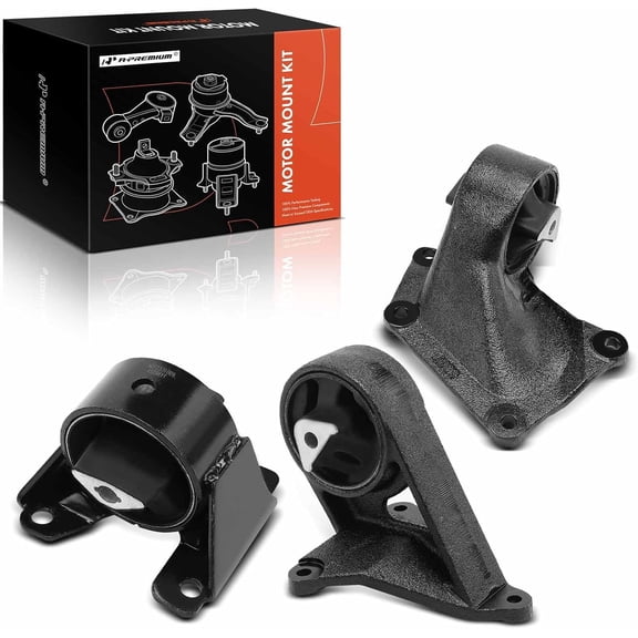 A-Premium 3PCS Engine Motor Mount and Transmission Mount Kit Compatible with Jeep WJ Series Grand Cherokee 1999-2004 4.0L, 4WD, Automatic Transmission, Replace# 53054631AB