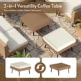 thumbnail image 3 of LAZZO 8-Piece Outdoor Patio Furniture Set, Wicker Sectional Sofa Conversation Set with Cushions for Backyard, Porch and Deck, Beige, 3 of 11