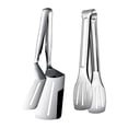 thumbnail image 1 of Pinzas de Cocina 2 Piezas Pinzas de Acero Inoxidable Premium Pinzas para Pizza y Pasteles Espátula de Doble cara Pinzas Multifunción para Alimentos para Servir Barbacoas Ensaladas Servir y Freír, 1 of 4