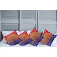 thumbnail image 2 of Ambesonne Ethnic Throw Pillow Cover 4 Pack, Eastern Art, 24", Scarlet Blue, 2 of 5
