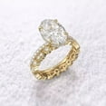 thumbnail image 6 of Forever Jewels 3Ct Oval Moissanite Womens Wedding Bridal Ring Set 14K Yellow Gold Plated, 6 of 6