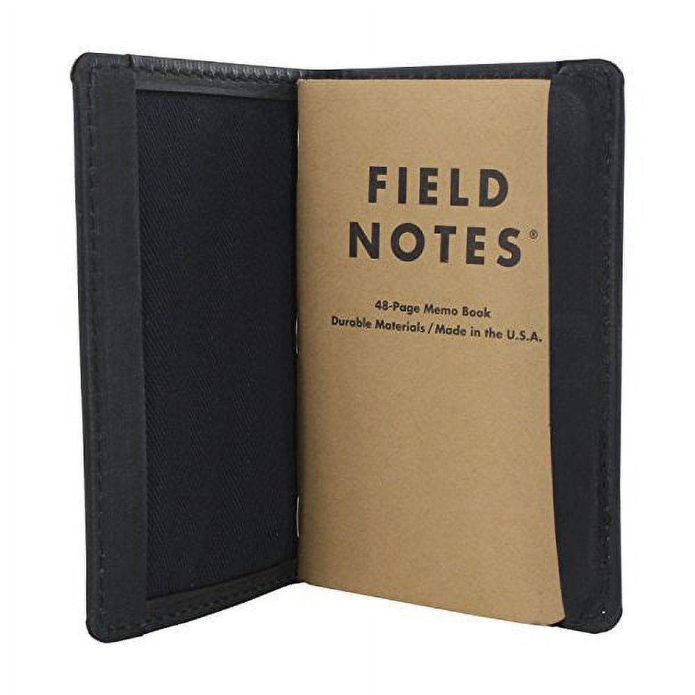 Etch | Black: Fieldnotes Memo Book (3-pack included) | Leather Journal Cover