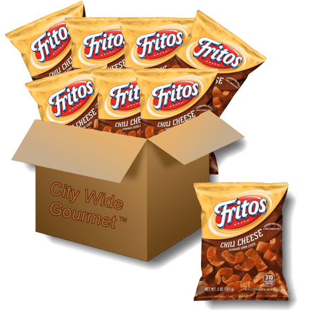 Fritos Chili Cheese Corn Chips, 2 ounce bags (Pack of 8) , Bundled by City Wide Gourmet