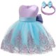 thumbnail image 4 of Vestido de encaje para desfile de niñas pequeñas, con lazo, tutú y tocado, 4 of 6
