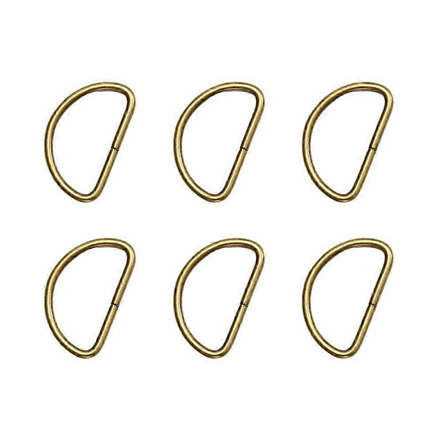 20 piezas de correa de hombro de metal con anillo en D, multiusos, para equipaje, ropa, mochila, cinturón (bronce)
