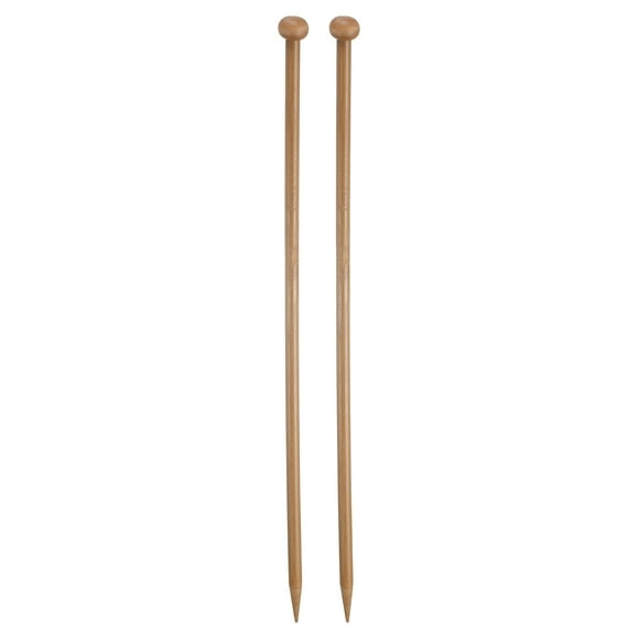 Uxcell Aiguille à Tricoter en Bambou 8 mm Droite Simple Pointue 13,8 Pouces de Long Aiguilles à Tricoter en Bois pour Chandail Taille US 11