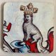 thumbnail image 2 of 4 PCS Medieval Cat Coasters for Drink Set Cat Pattern Round Coasters, 2 of 5