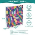 thumbnail image 3 of FORMRS 3 Ring Binder with Pockets 1.5" D-Rings Clip Board 200 Sheets Capacity, Colorful Wavy Pattern, 3 of 8