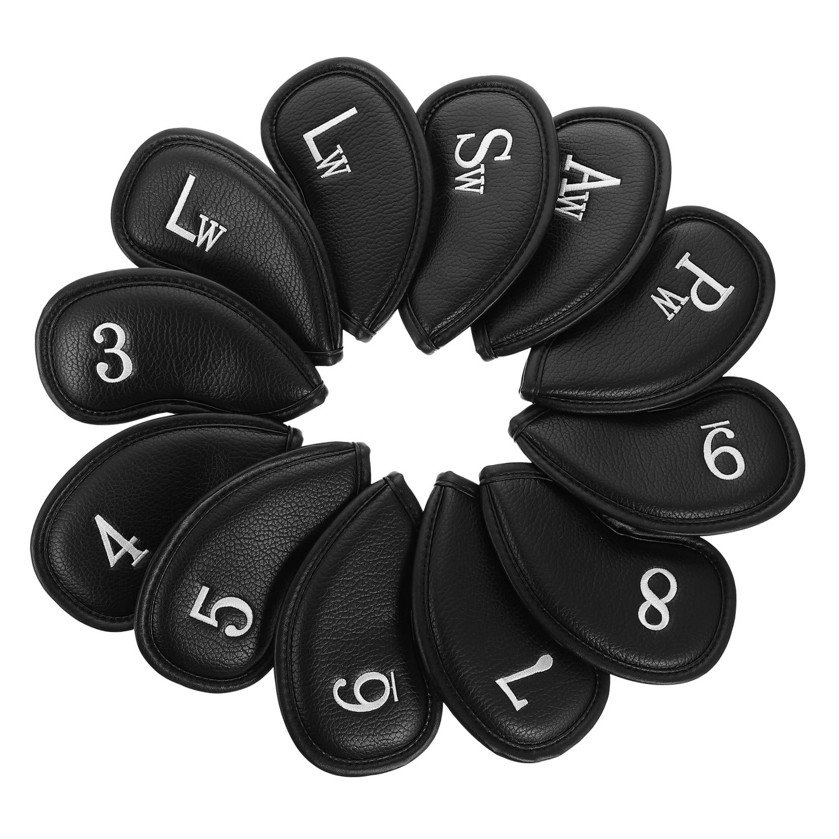 PBPBOX 12Pcs Black Professional Golfing Pole Covers Water Resistant Cue Protector
