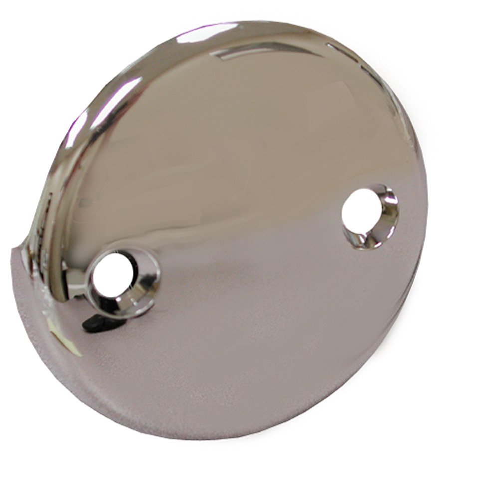 Chrome Plated 2Hole Waste and Overflow Faceplate less Screws,PartNo