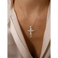 thumbnail image 4 of U7 Sterling Silver Cross Necklace Jesus Crucifix INRI Cross Pendant for Men Women Christmas Day Gift, 4 of 9