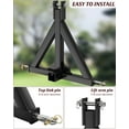 thumbnail image 5 of Telyswee 3 Point 2" Receiver Trailer Hitch Category 1Tractor Tow Drawbar Pull Black Heavy Duty Compatible for Kubota, John Deere, BX, LM25H, Cat, WLM Tractor, NorTrac, Yanmar, Kioti, 5 of 6