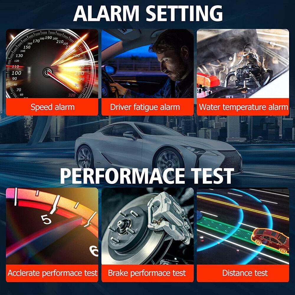 ANCEL Bluetooth OBD2 Scanner, 3 in 1 Car Diagnostic Tool Check Engine Light Code Reader for Android & iPhone, App Based OBDII, Wireless Automotive Gauge Car Scanner, Heads-up Display
