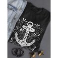 thumbnail image 3 of Anchor With Word Art T-Shirt Women -Image by Shutterstock, Female Large, 3 of 4