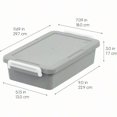 thumbnail image 4 of 3 Qt. Plastic Storage Bins With Lids, 4 Pack, Craft Storage Container Box, Sensory Bin, Organizing Containers For Home, Office & Art Supplies, Stackable, Gray, 4 of 5