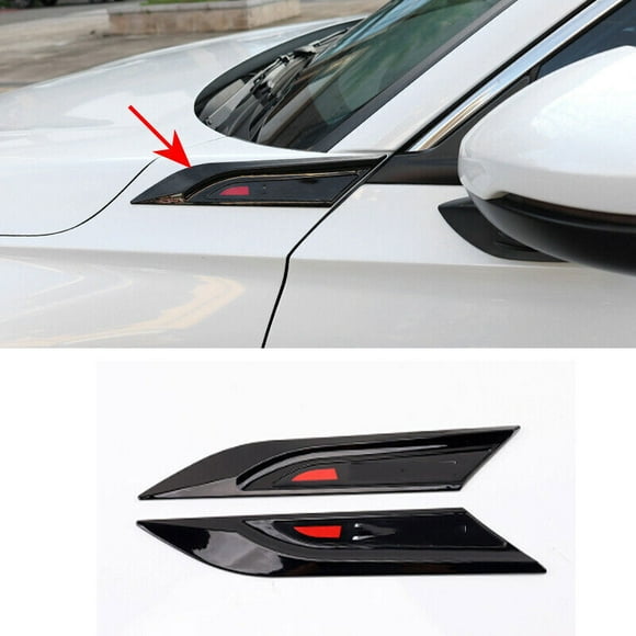 for Honda Civic 2022-2023 Glossy Black Fender Side Body Emblem Hood Trim Cover
