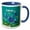 Blue/White, variant on 3drose, This Vibrant Artwork of Fish Under the Sea Is Personalized with the Name Elijah, 11oz Two-tone Green Mug
