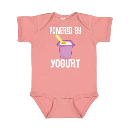 

Inktastic Powered By Yogurt Health Food Gift Baby Boy or Baby Girl Bodysuit
