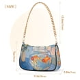 thumbnail image 3 of FORMRS Womens Shoulder Bag with Chain Strap Clutch Purse Cute Tote Handbag, Blue Goldfish, 3 of 7