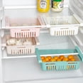 thumbnail image 4 of Adjustable Refrigerator Storage Organizer Expandable Plastic Fridge Shelf Basket Space-Saving Kitchen Drawer, Pink, 4 of 4