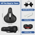 thumbnail image 6 of Comfortable Bike Seat for Men & Women, Memory Foam Bicycle Seat with Dual Shock Absorbing Ball, Universal Fit Bike Saddle for Stationary, Commuter, Mountain, Road, Cruiser, Ebike, 6 of 9