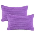 thumbnail image 4 of Phantoscope Pillow Covers Set of 2, 12x20 inch, Corduroy Velvet, Violet, Decorative Couch Cushion Covers, 4 of 6