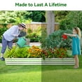 thumbnail image 2 of Vecukty 15x3x1 ft & 6x3x1 ft Raised Garden Beds (2-Pack) - Outdoor Metal Planter Box for Vegetables, Flowers, Herbs - Large Elevated Gardening Bed, Durable Steel Design, 2 of 11