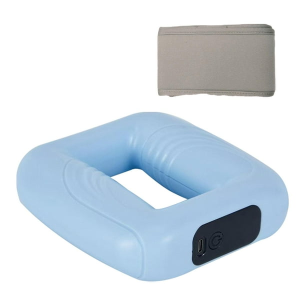 Anillo de masaje eléctrico de mano para viajes en casa, músculos, cintura, brazos, piernas, cuerpo, 4 velocidades azul