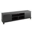 thumbnail image 3 of CorLiving Holland Contemporary Black Engineered Wood TV Stand with Glass Door Cabinets and Shelves for TVs up to 85" – Versatile Entertainment Center with Storage – Large Low TV Stand, 3 of 6